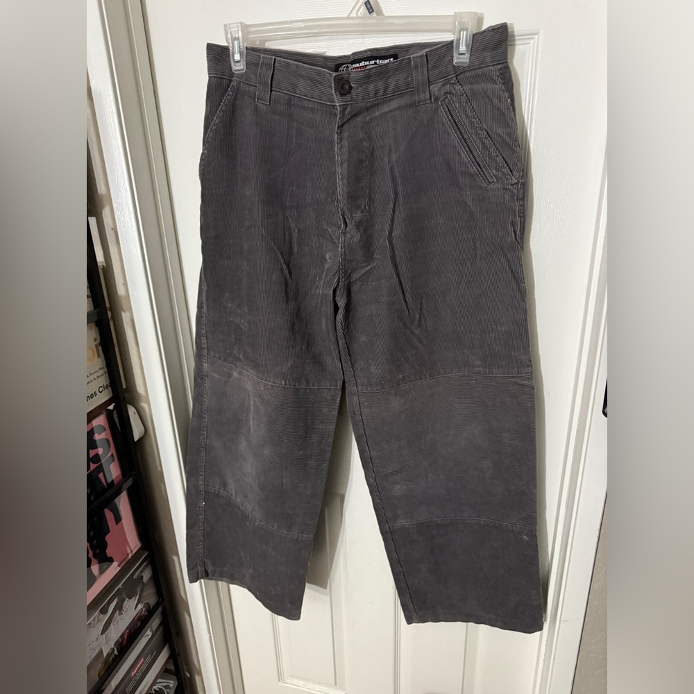 Vintage Y2K Gray Suburban Clothing technology Corduroy Pants Size 34